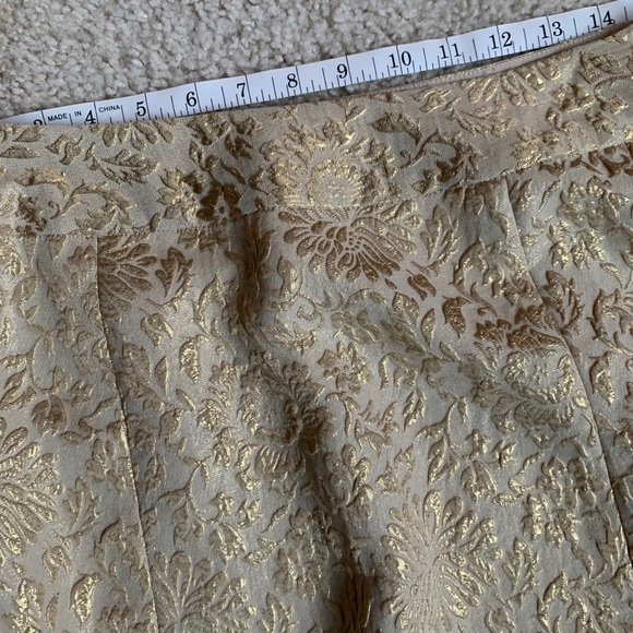 Forth & Towne Prize gold jacquard skirt, 10 - Picture 7 of 8